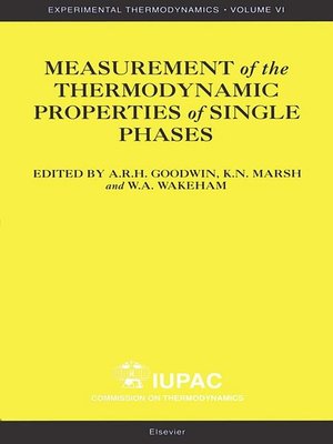 cover image of Measurement of the Thermodynamic Properties of Single Phases